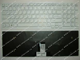 Клавиатуры sony vaio vpc-eb series белая с рамкой  для ноутбков.